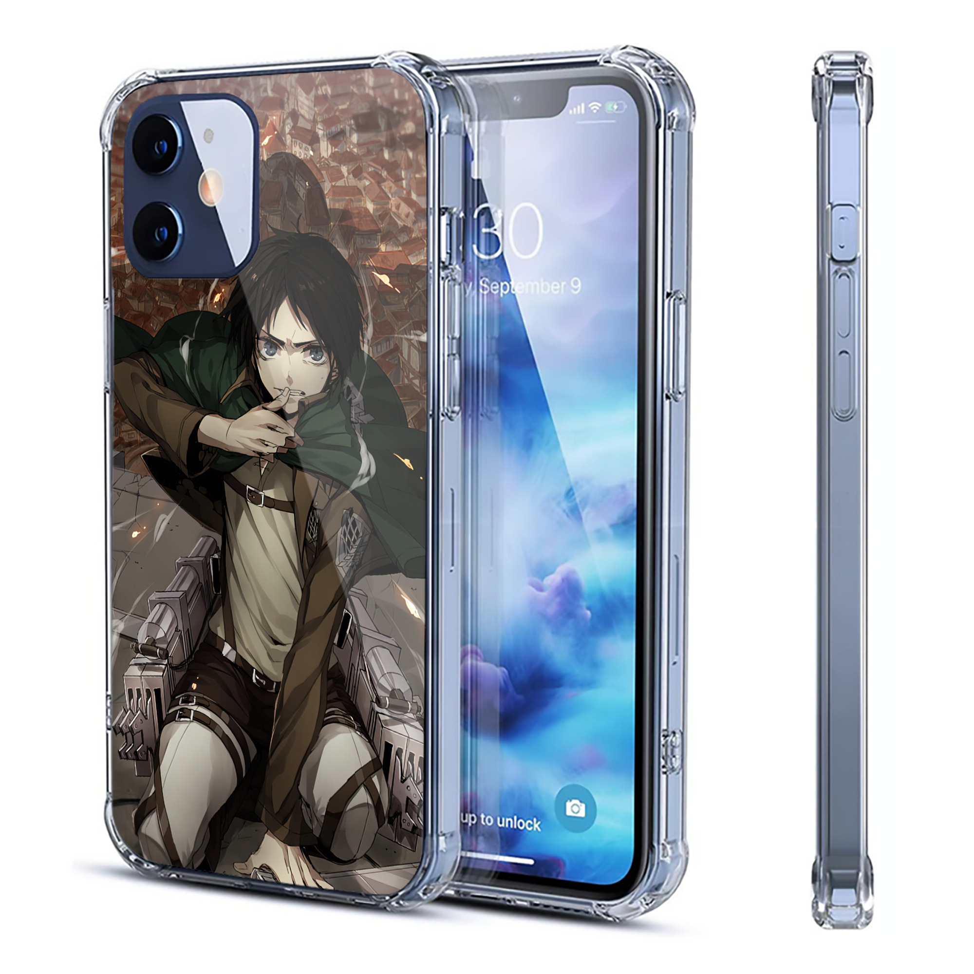（画像用） 進撃の巨人 Attack on Titan 【iPhone 12シリーズ対応】透明スマホケース（クリアソフトケース）